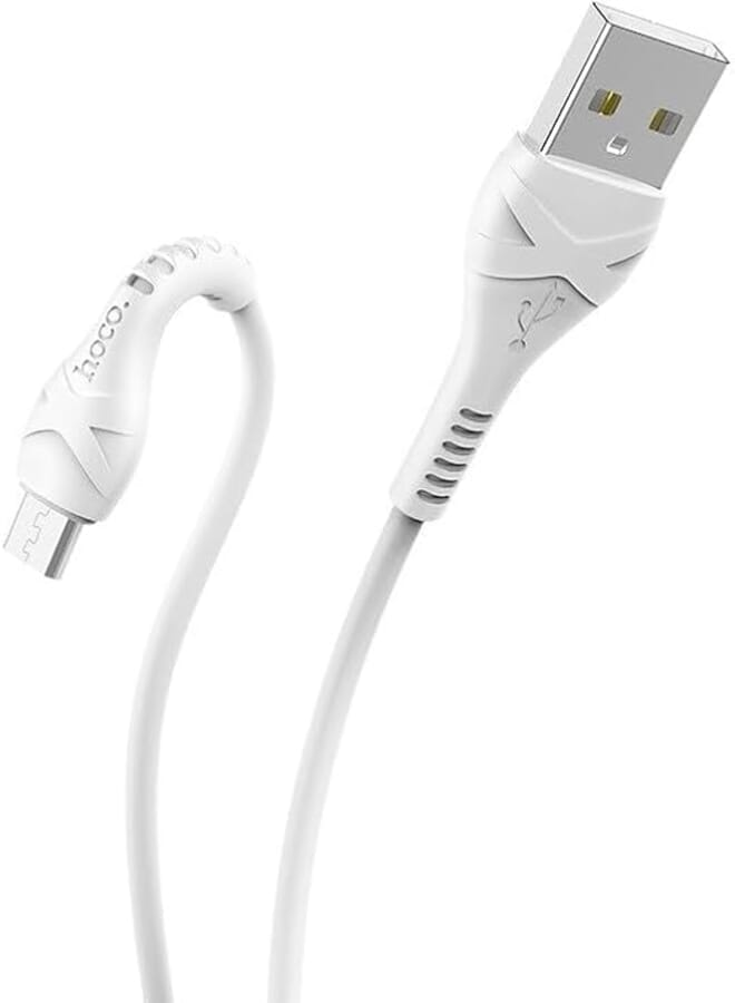 Hoco X37 27W Cool Power PD Fast Charging Data Cable for Apple, Samsung, Huawei, Xiaomi, Oppo, 1 Meter Length, White